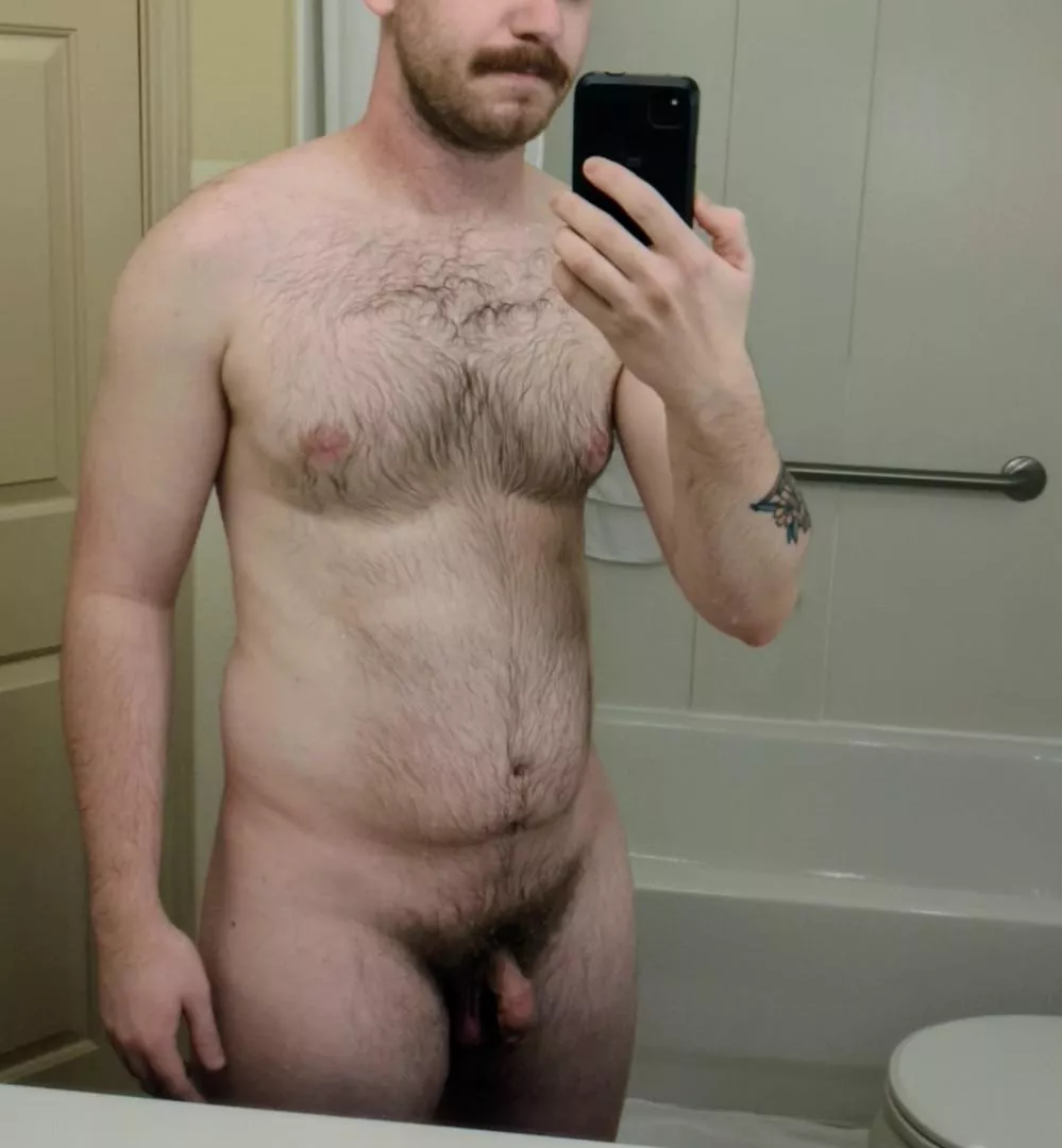 First shower in the hotel room after driving 12 hours straight and eating junk