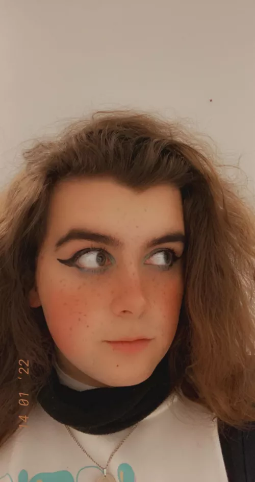 First time doing my own makeup! X)