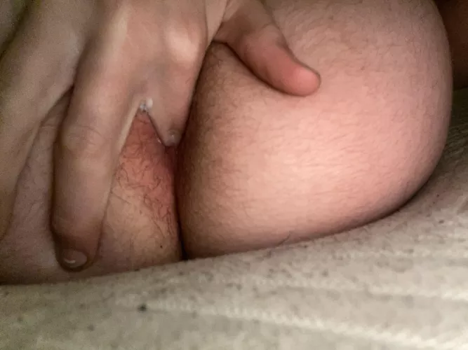 First time ever fingering. That’s conditioner not cum sadly