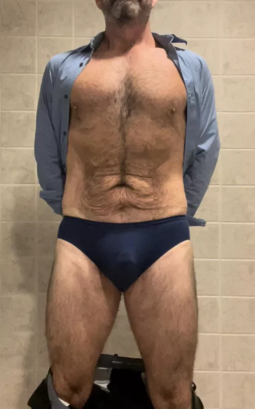 First time in tight briefs like this. I’m enjoying them