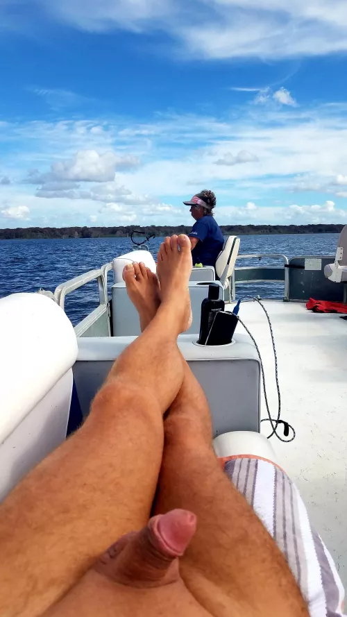 Fishing on the pontoon