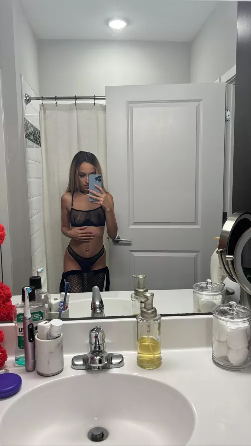 Fishnet two piece or fishnet bodysuit, i couldnβt decide βΊοΈ