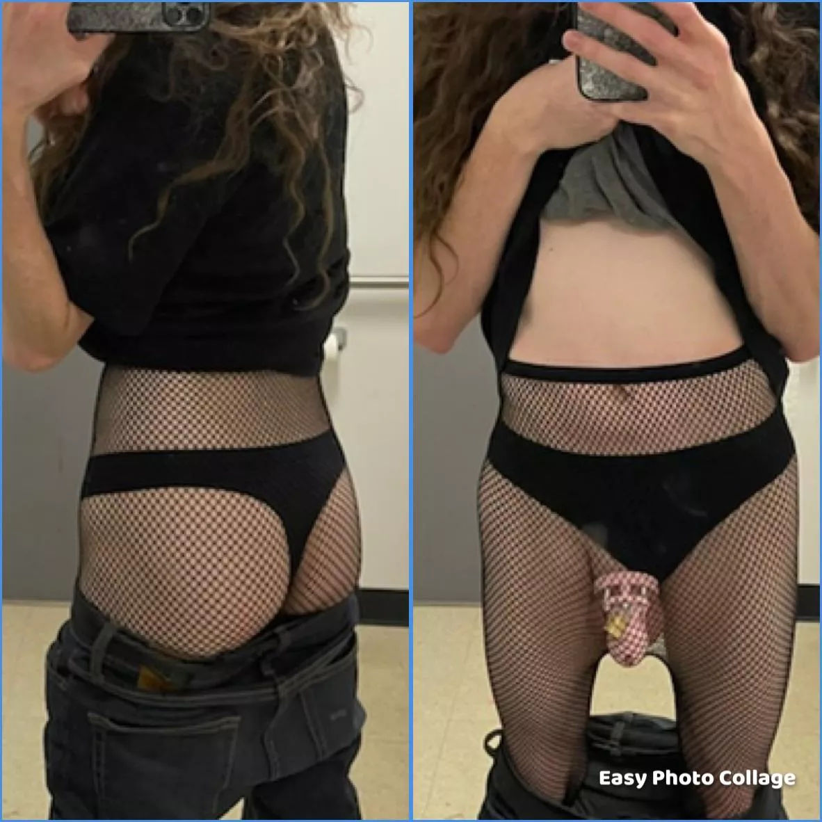 Fishnets and chastity is an amazing combo. Don’t you agree ? Fishnets and chastity is an amazing combo. Don’t you agree ?