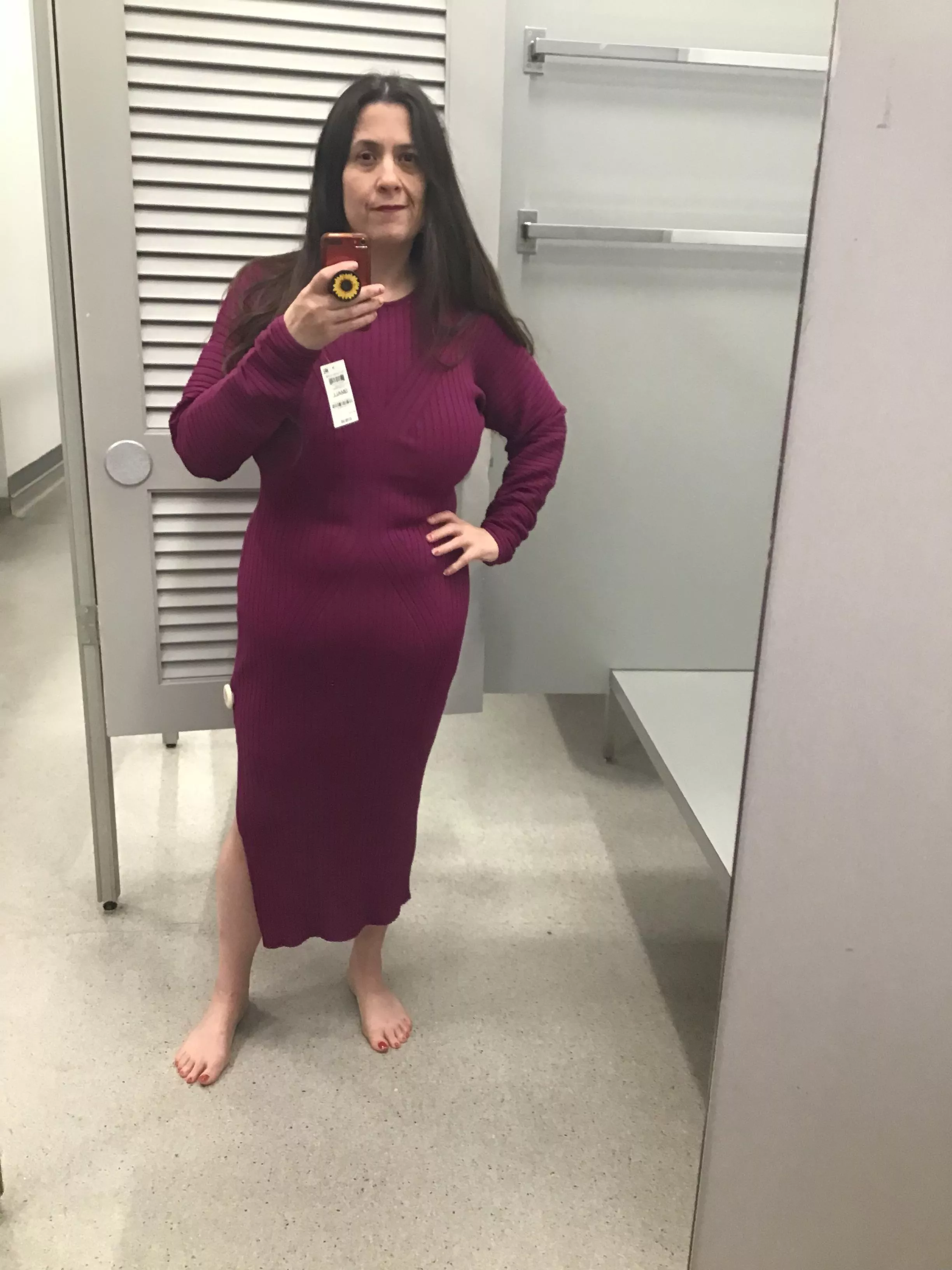 [F]itting room this morning