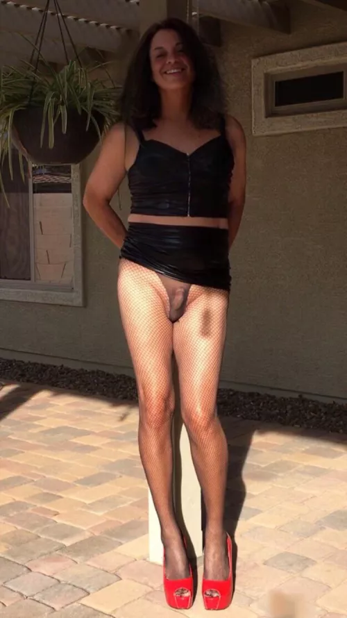 🔥 Flashing in Fishnets 🔥