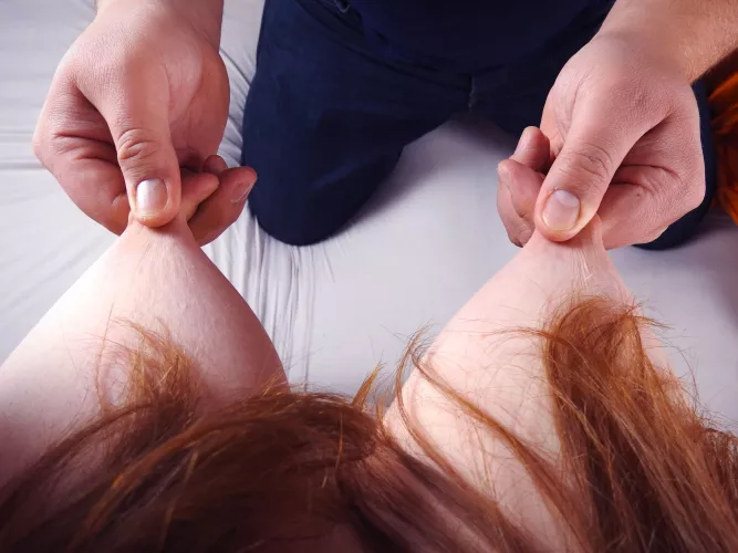 [F][M] The harder he pinches my nipples the more I enjoy. Sometimes I even have an orgasm just from nipple torture!