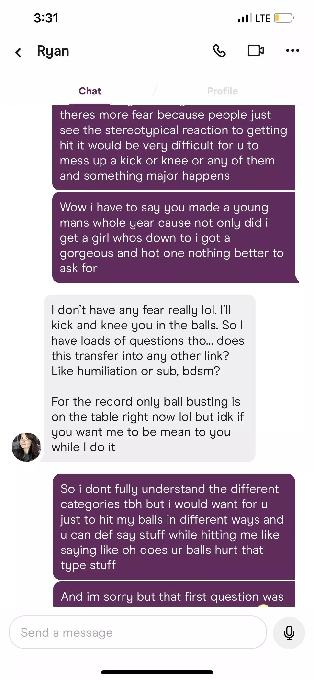 Follow up post she squeezed the life out my balls then gave me amazing head