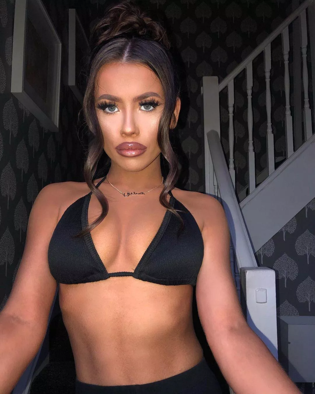 Following her upstairs?