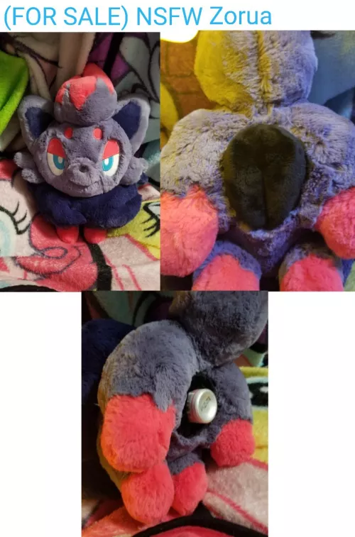 (FOR SALE) NSFW fuckable large ultra soft Pokemon Zorua with useable sculpted canine pussy/cookie [F]