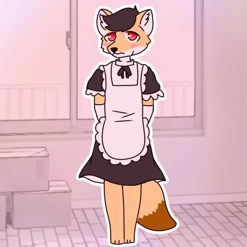 Fox maid drawn by me!