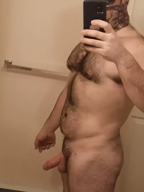Fresh out the shower, first post, straight (m)