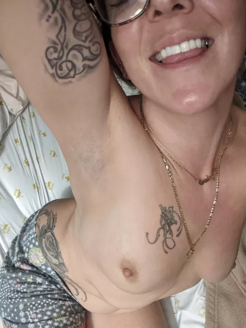 Freshly shaved and all lotioned up