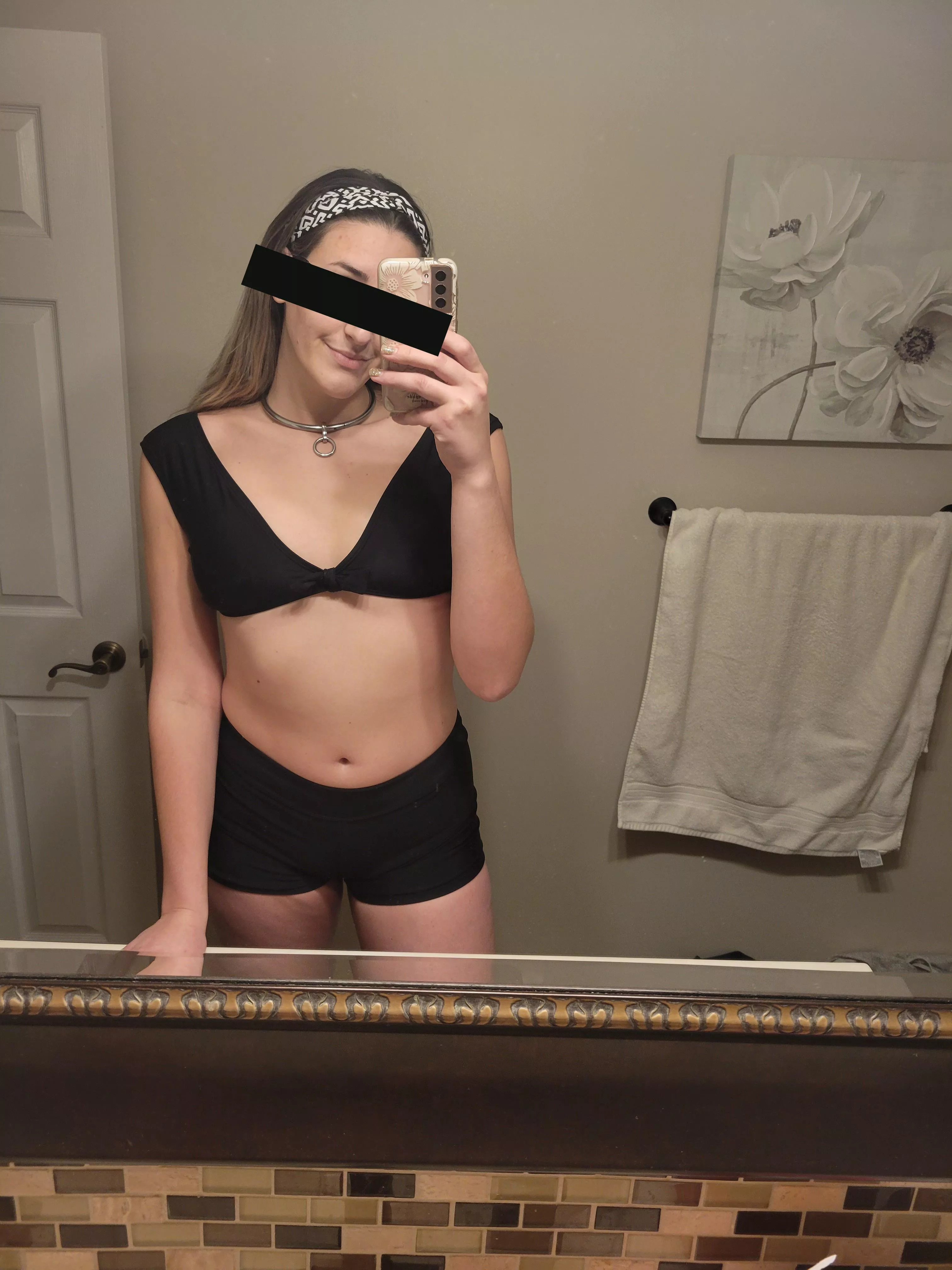 Friends finally asked about the collar last night in the hottub... Told them I have been owned for a while now ❤️