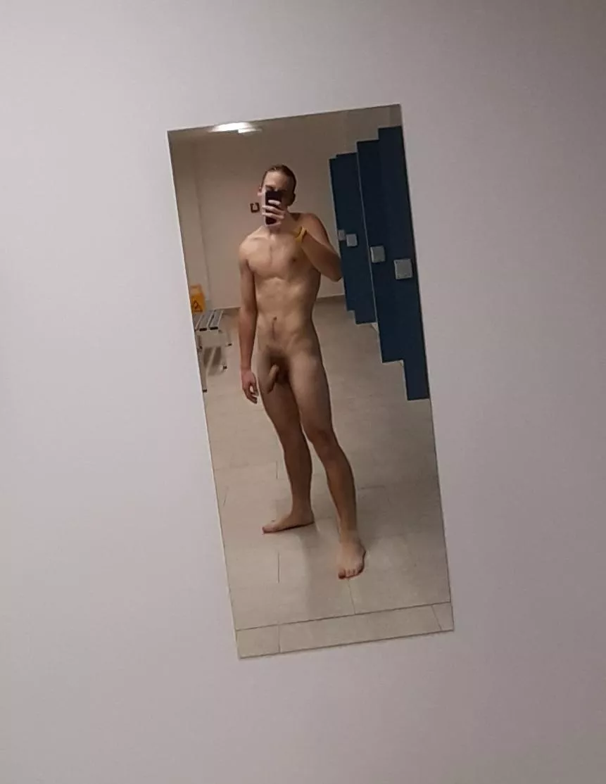 From public pool locker room, do you think somebody saw me? From public pool locker room, do you think somebody saw me?