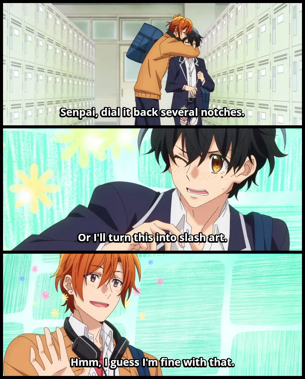 From the new [Sasaki to Miyano] anime (Funimation has it)