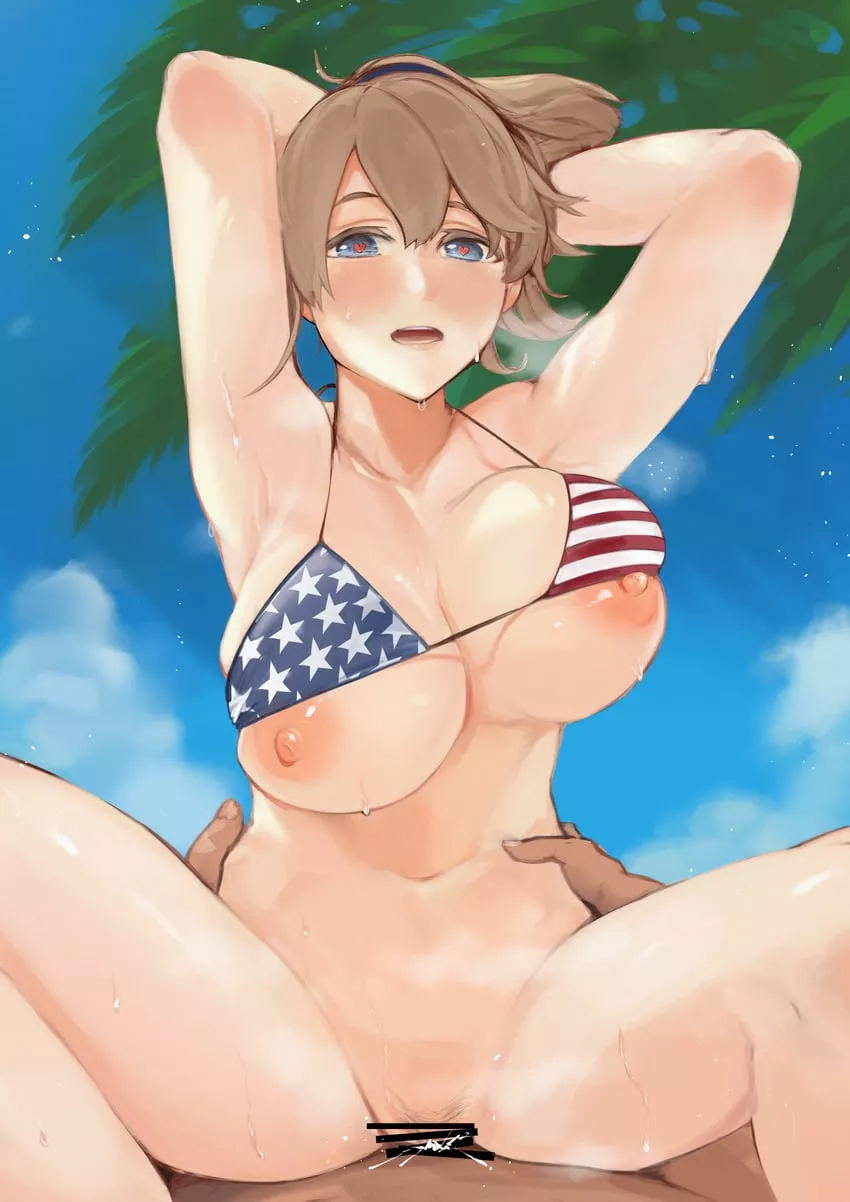 Fucking in the flag bikini