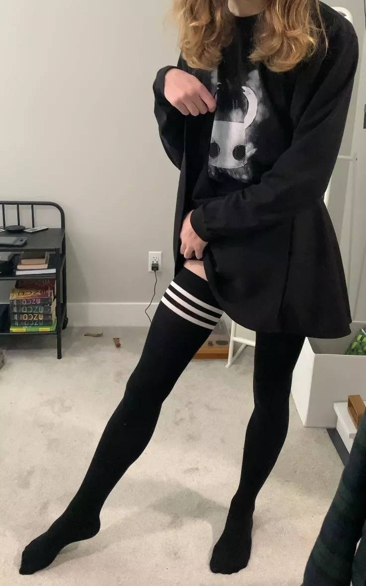 Fun Fact: the tights I was wearing in my post yesterday weren’t actually tights, I just finally found thigh highs that were long enough for my legs!