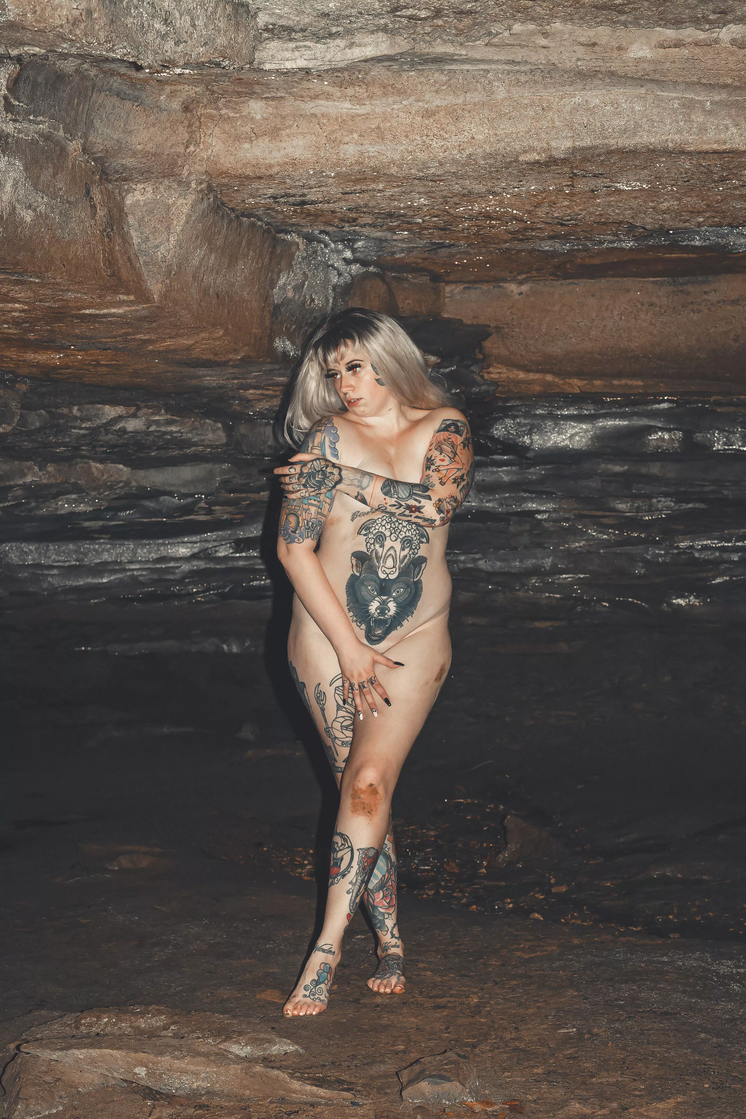 Fun shoot in a cave