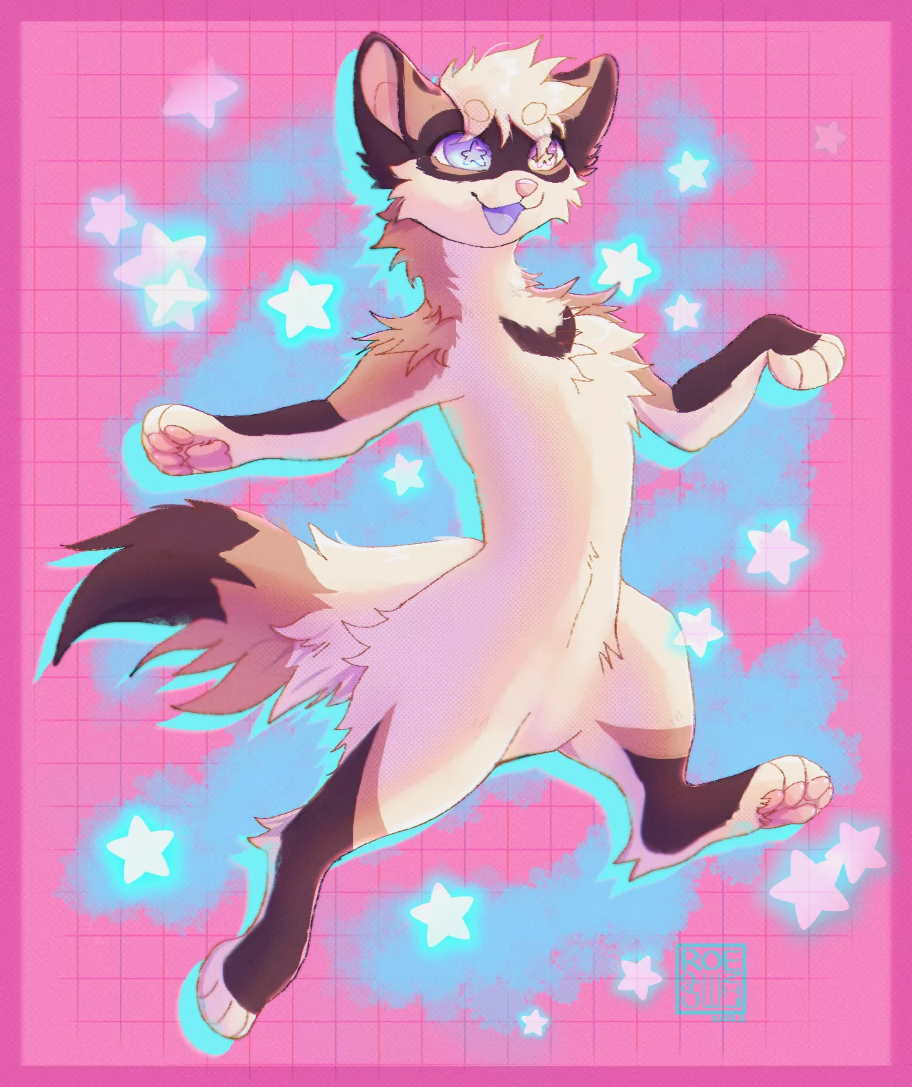 funky lil' ferret from a year ago [art by me]