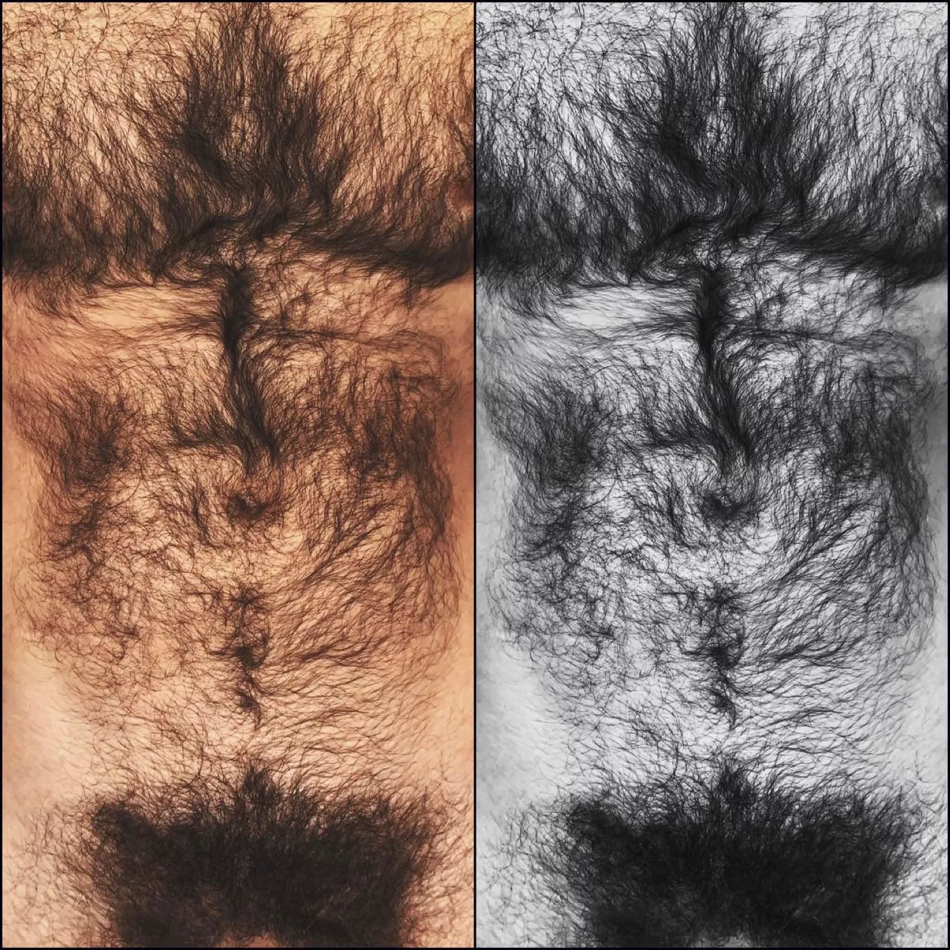 furry tiddies & full bush