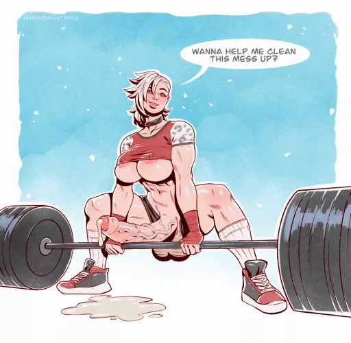 Futa hard at the gym (SensualStroke)