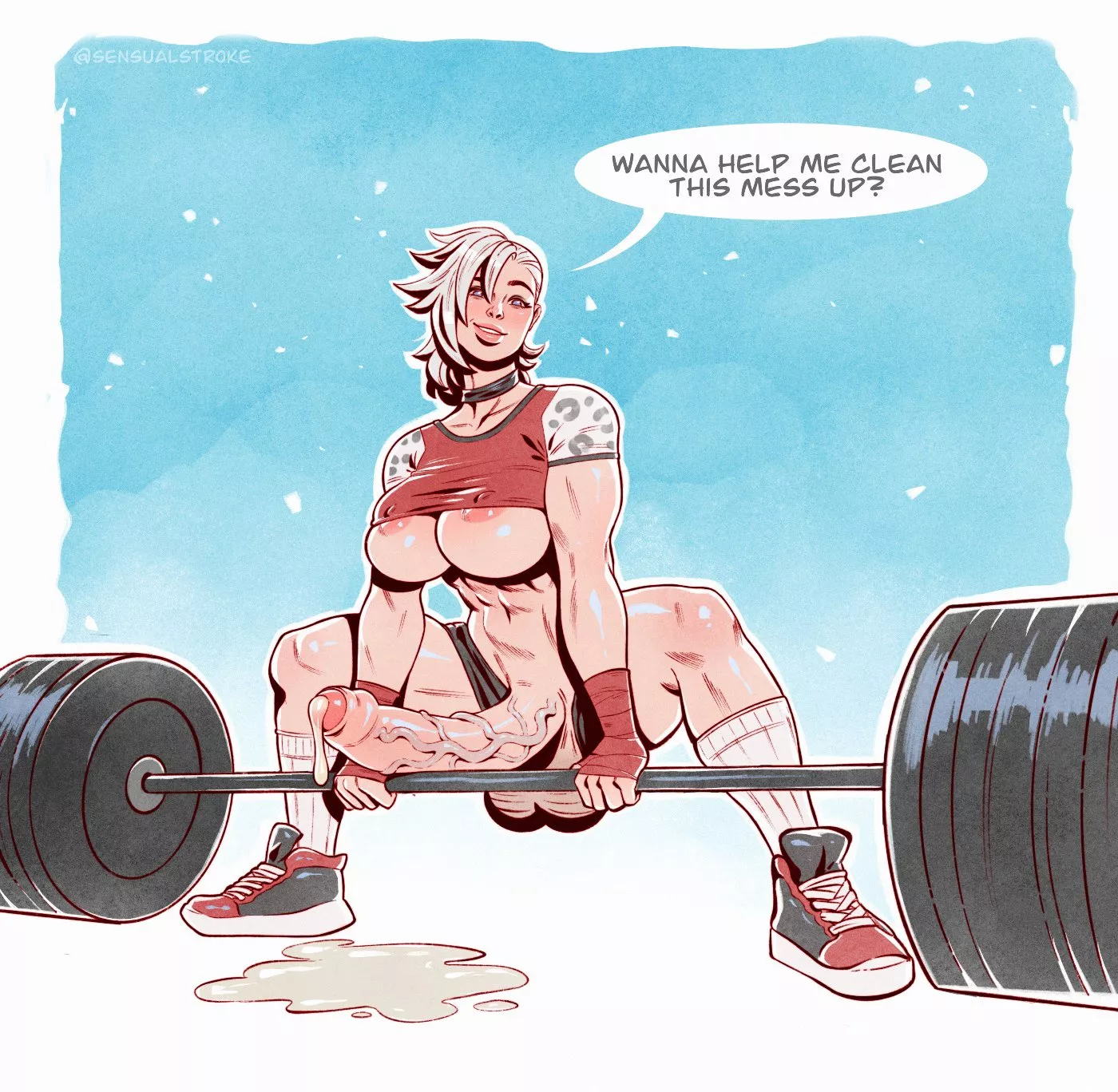 Futa hard at the gym (SensualStroke)