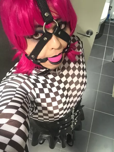 Gagged in pink