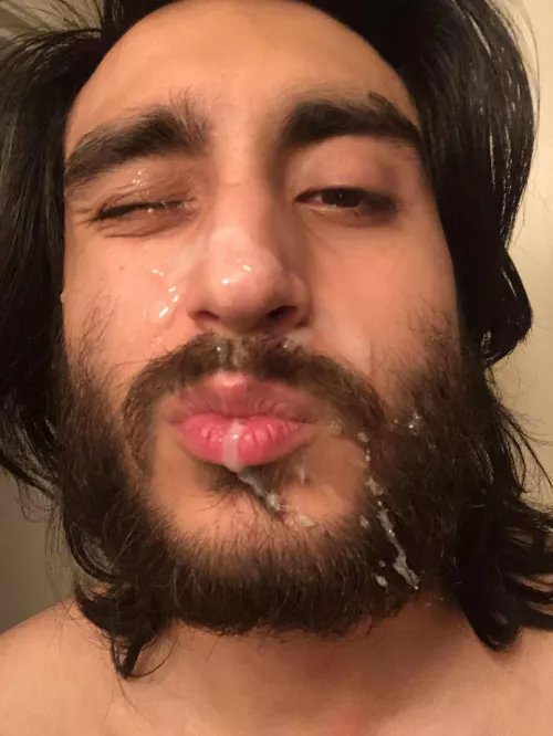 Gave myself my first ever facial ;p I’m gonna have my mouth open next time I think .
