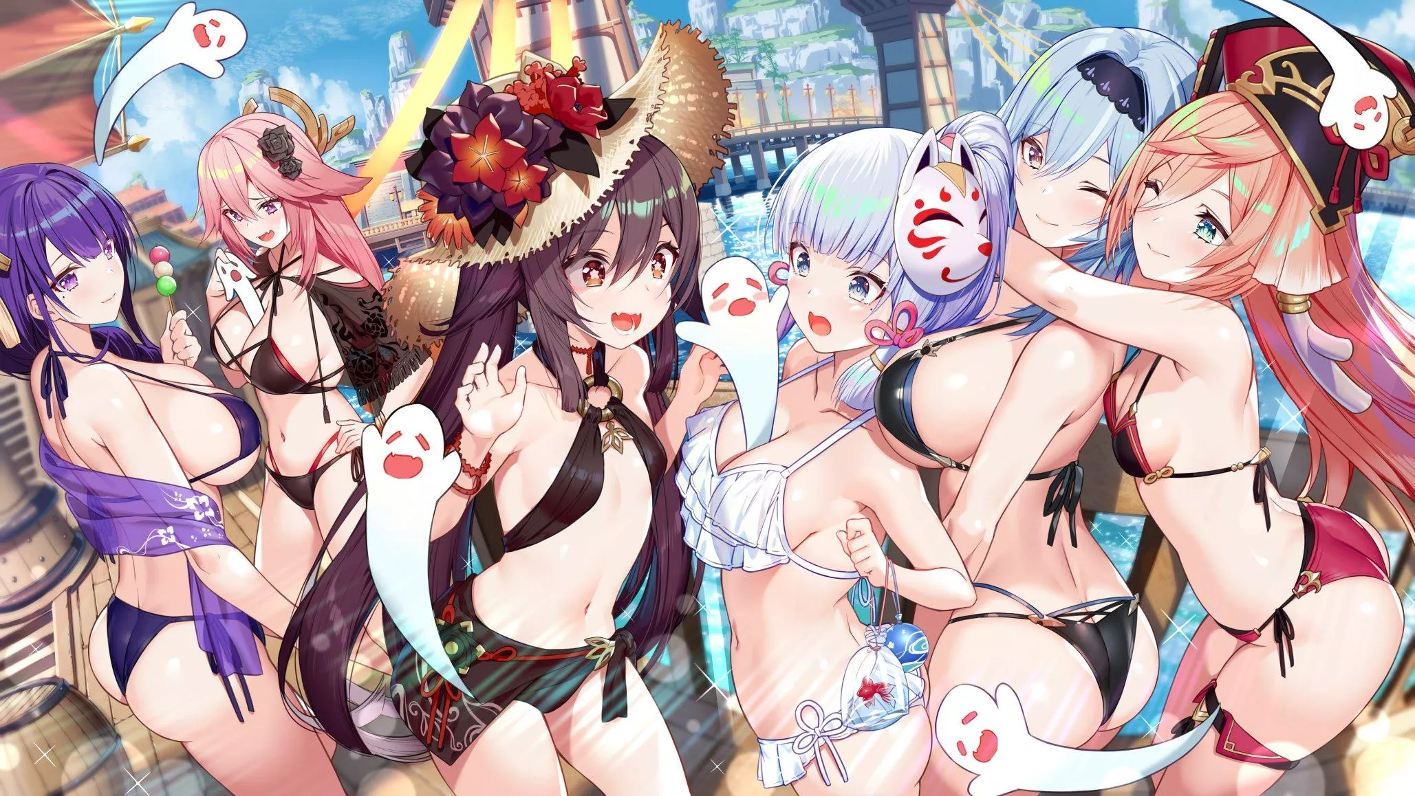 Genshin Waifus in swimsuits [Genshin Impact]