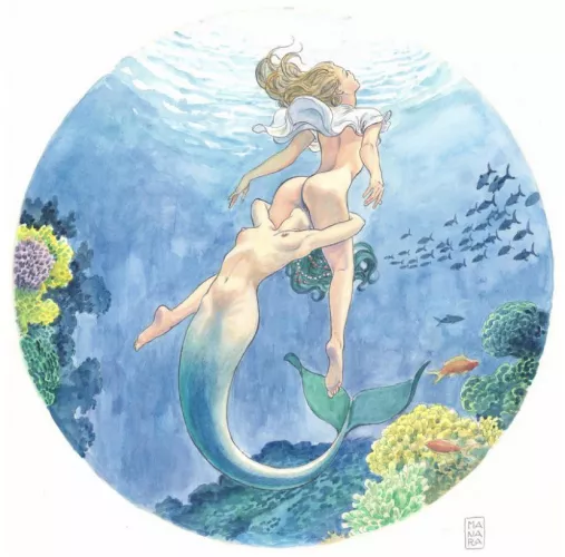 Getting eaten by mermaid (milo manara)