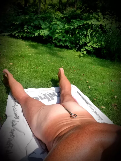 Getting my ass tanned