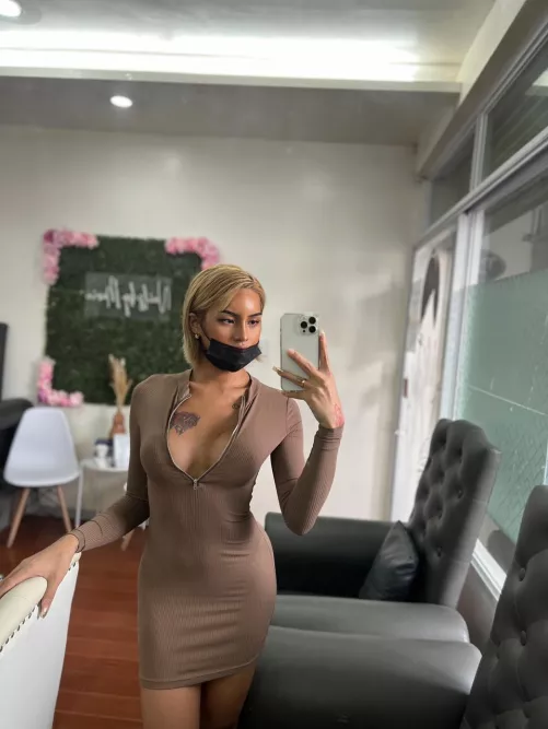 Getting my nails done because I'm a fancy bitch.. plus I broke one clawing my subs back