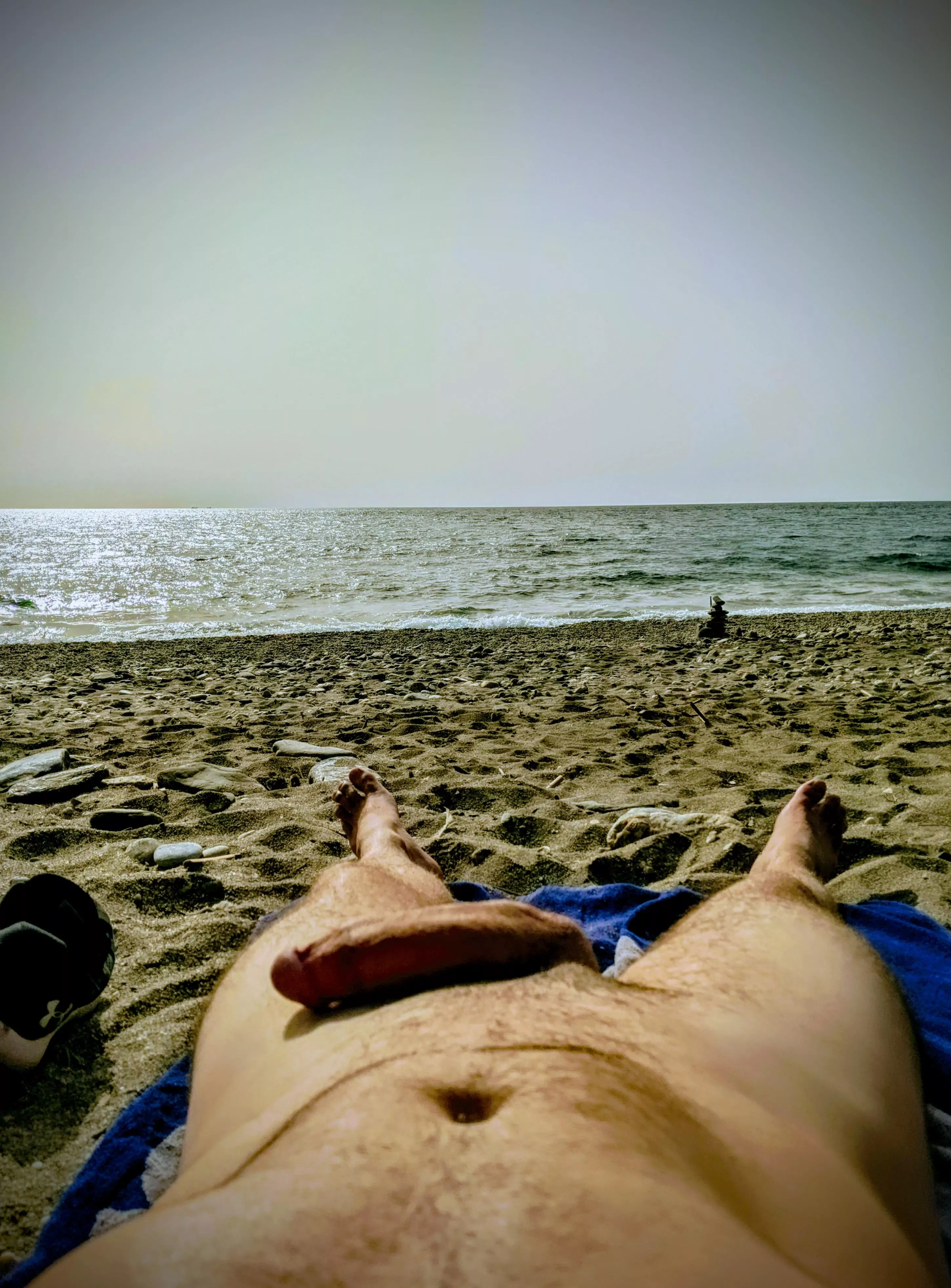 Getting ready for a swim