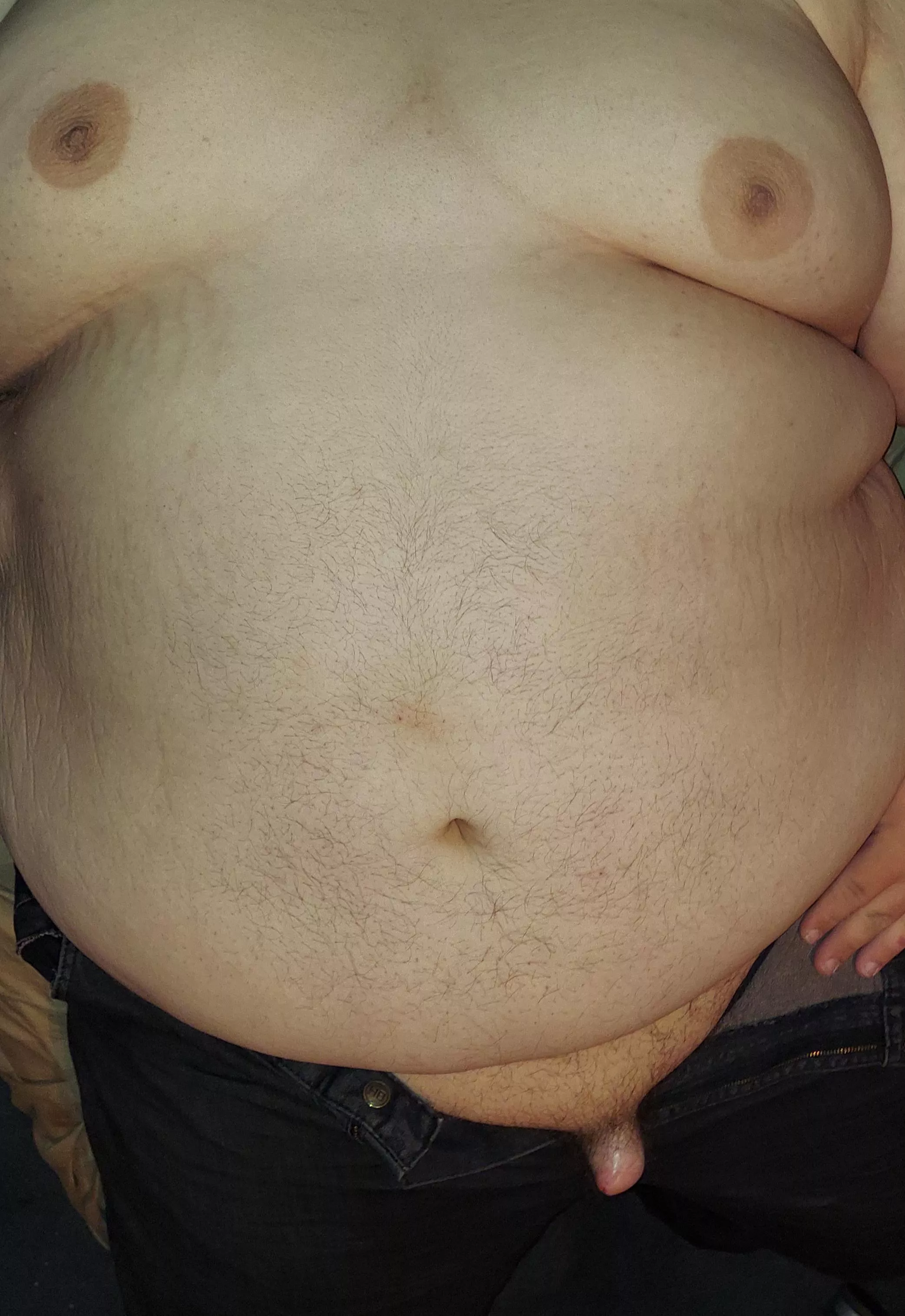 Getting ready for work... big guy, little member 😉