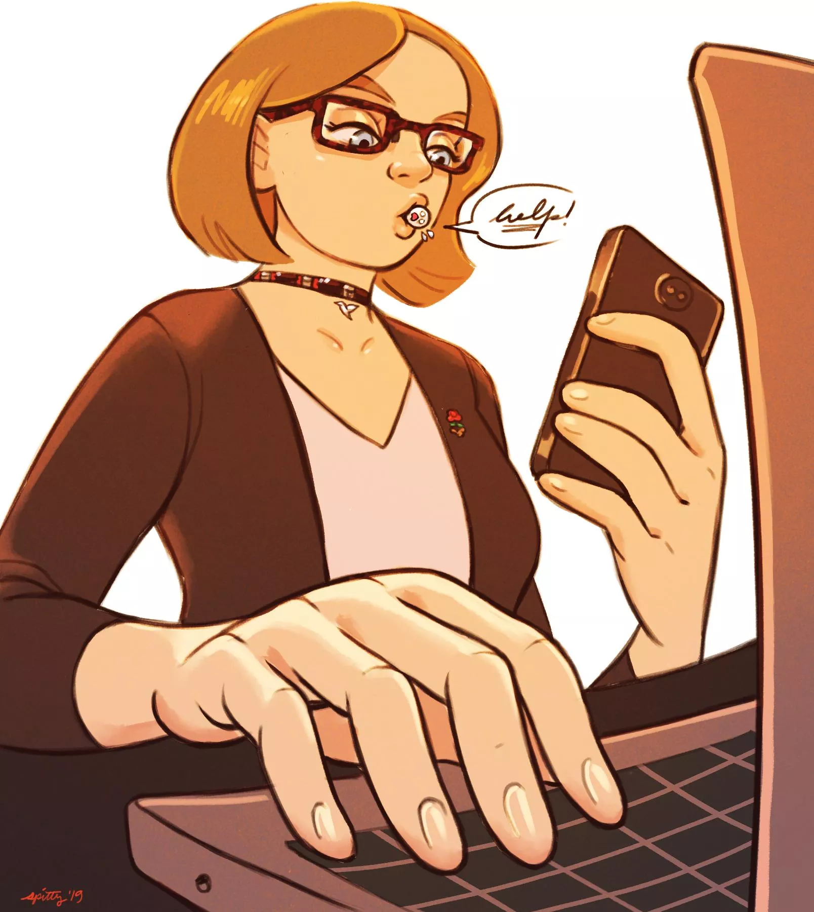 Giantess Vore casually done while she is checking her phone