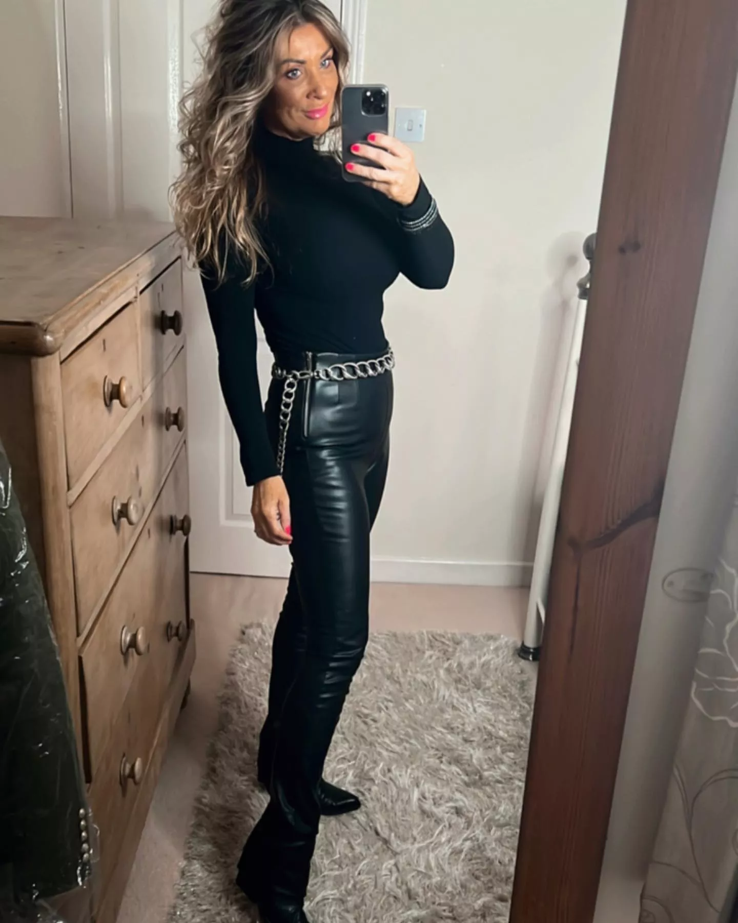 GILF in Leather Pants