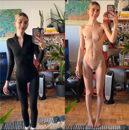 Girl clothes on and off