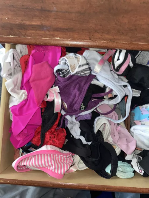 Girlfriend panty drawer, which pair should i coat first?