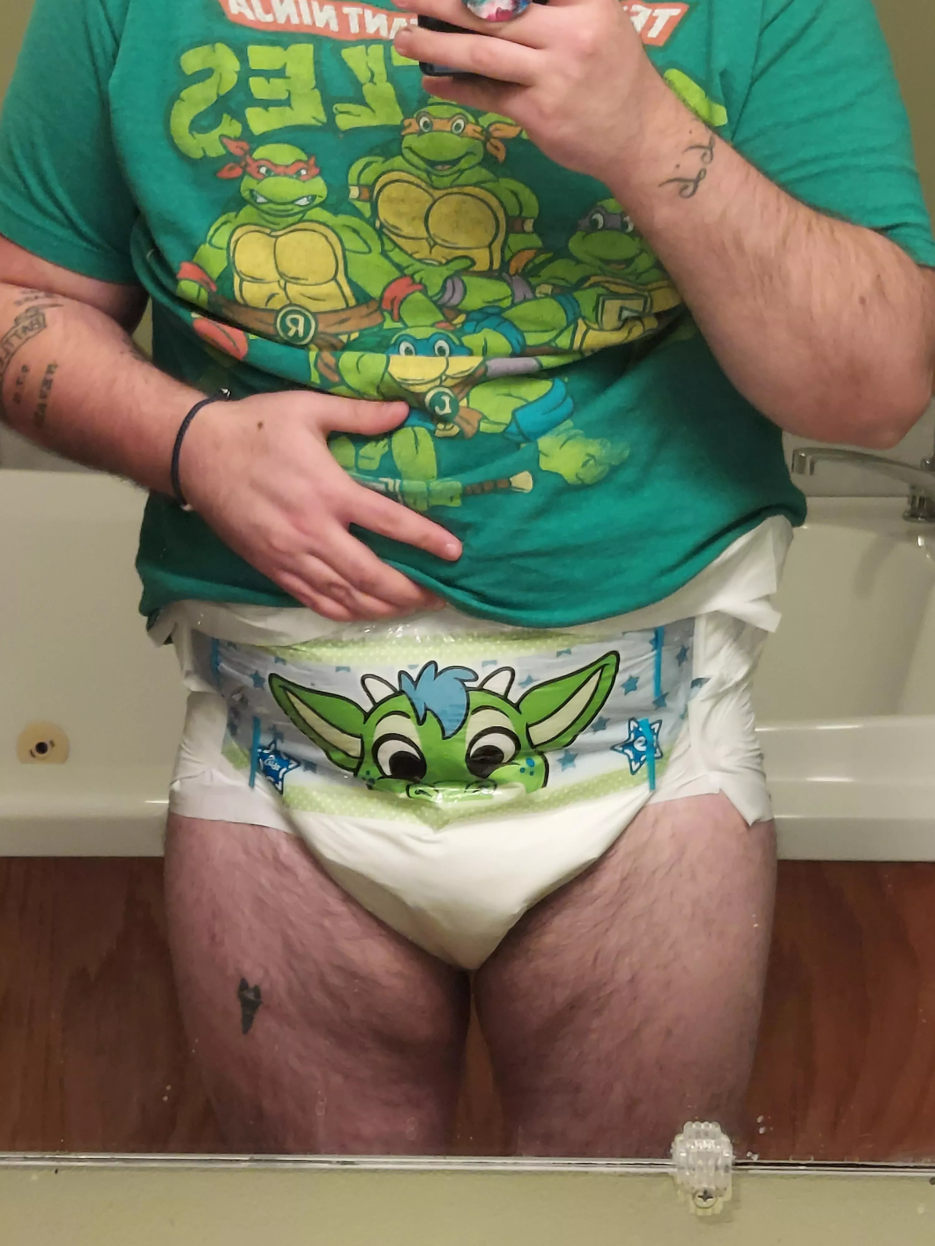 Giving Abu a try. So far pretty nice, very comfy. Still getting the hang of diapering myself.