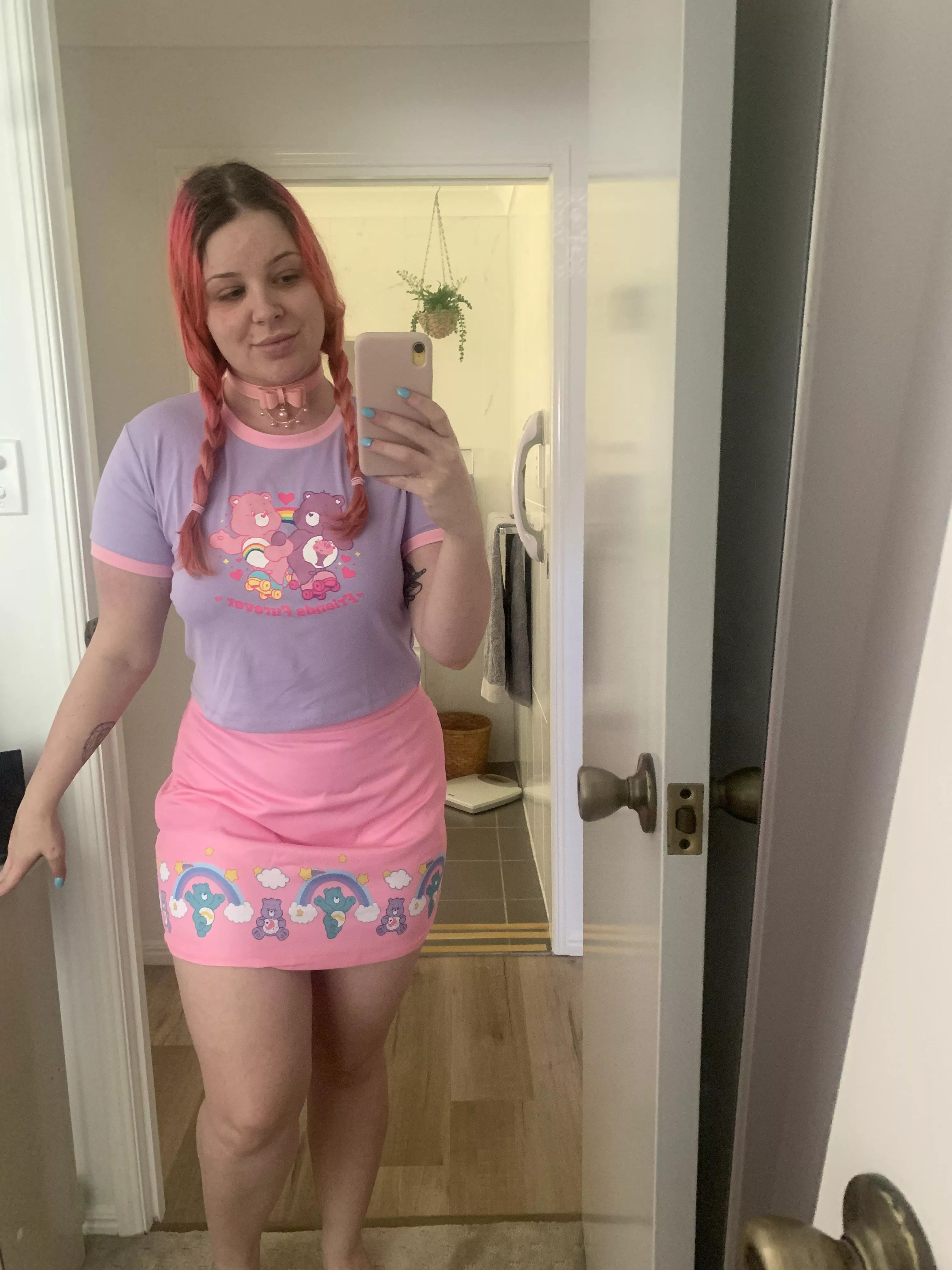 going out for waffles in my all care bear outfit hehe 🌸