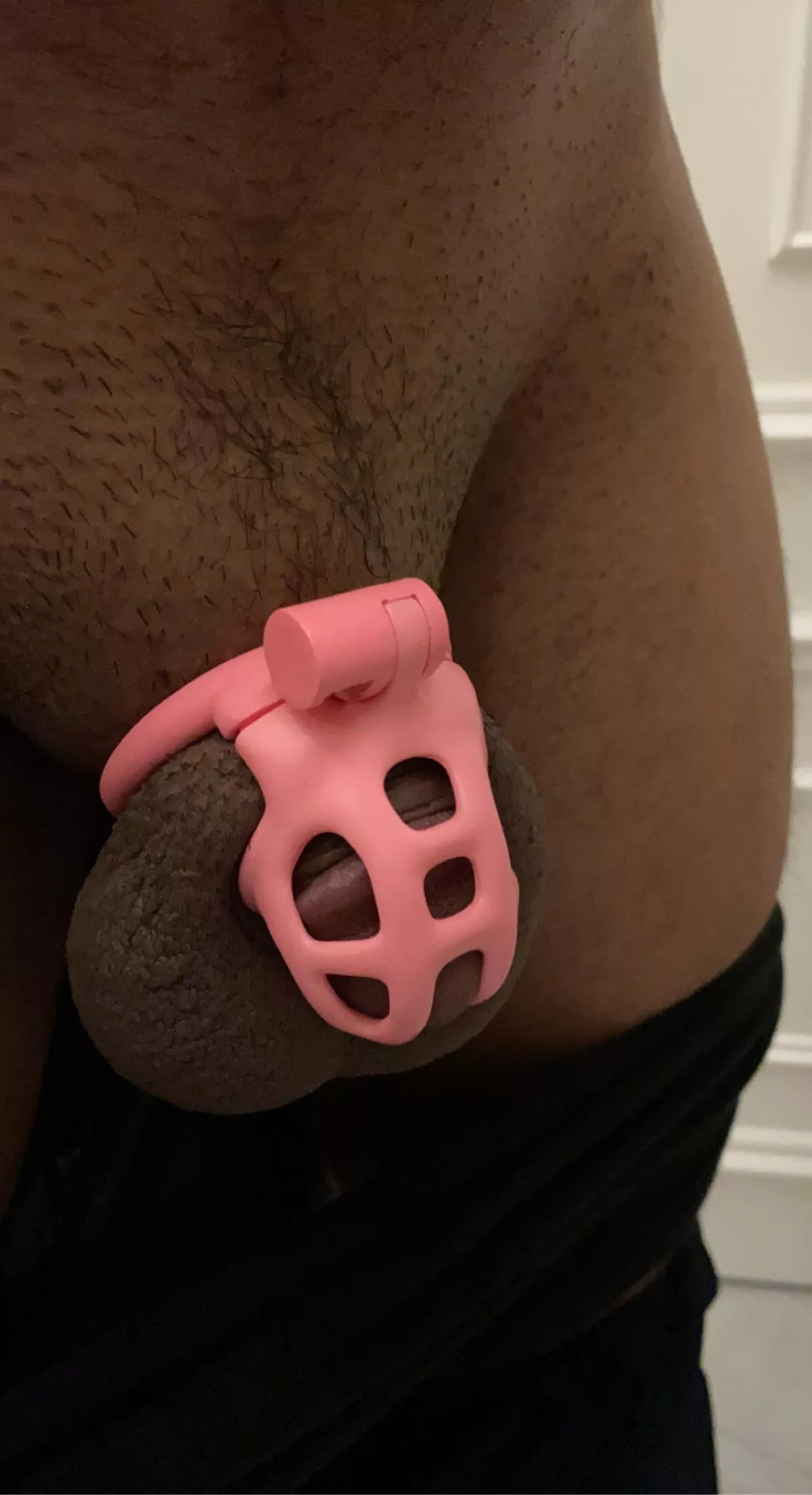 Going to work locked up in pink