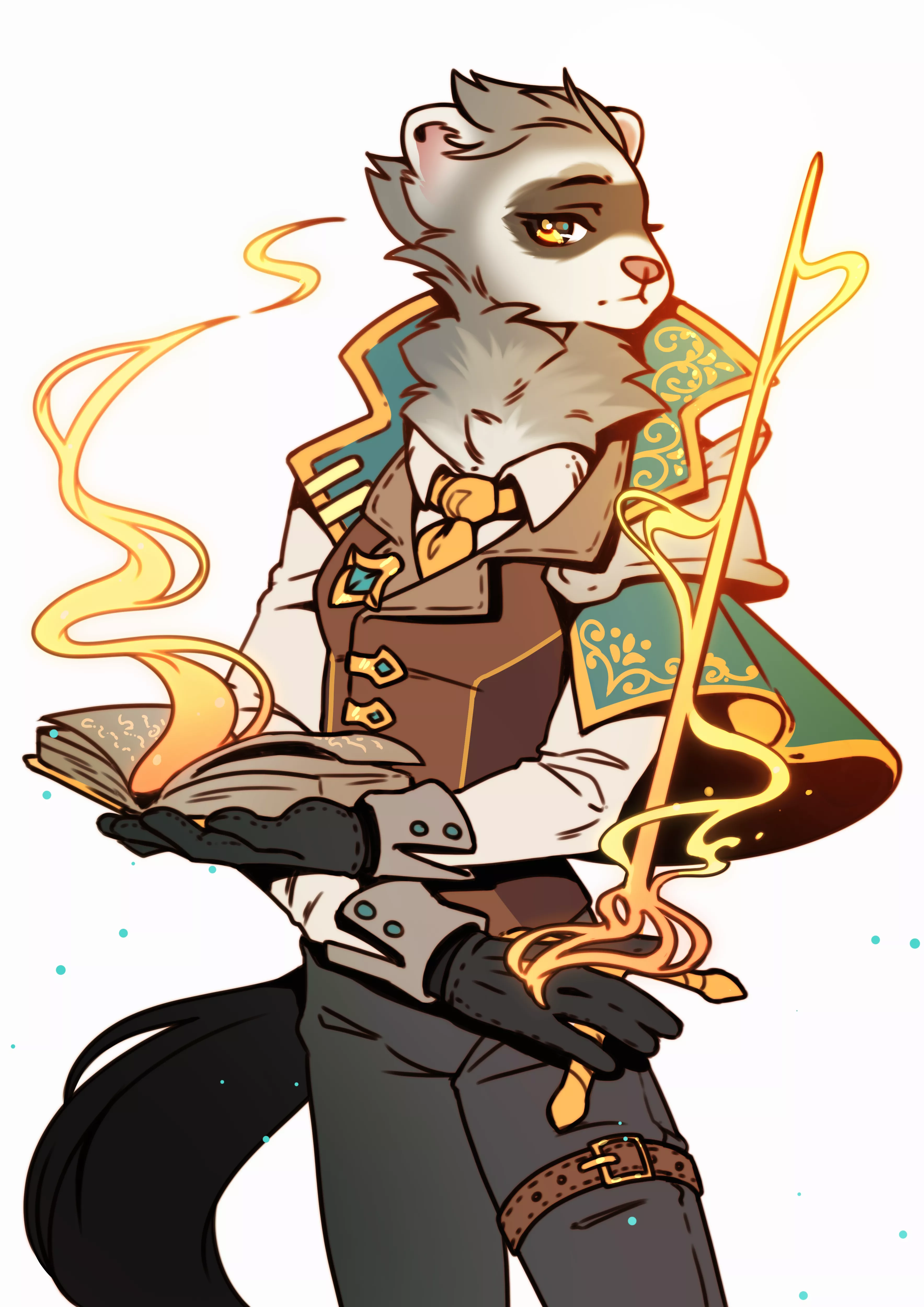 Golden Magic of the Court Mage (art by me)