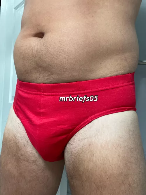 Good Morning! New Red Bikini Briefs…❤️