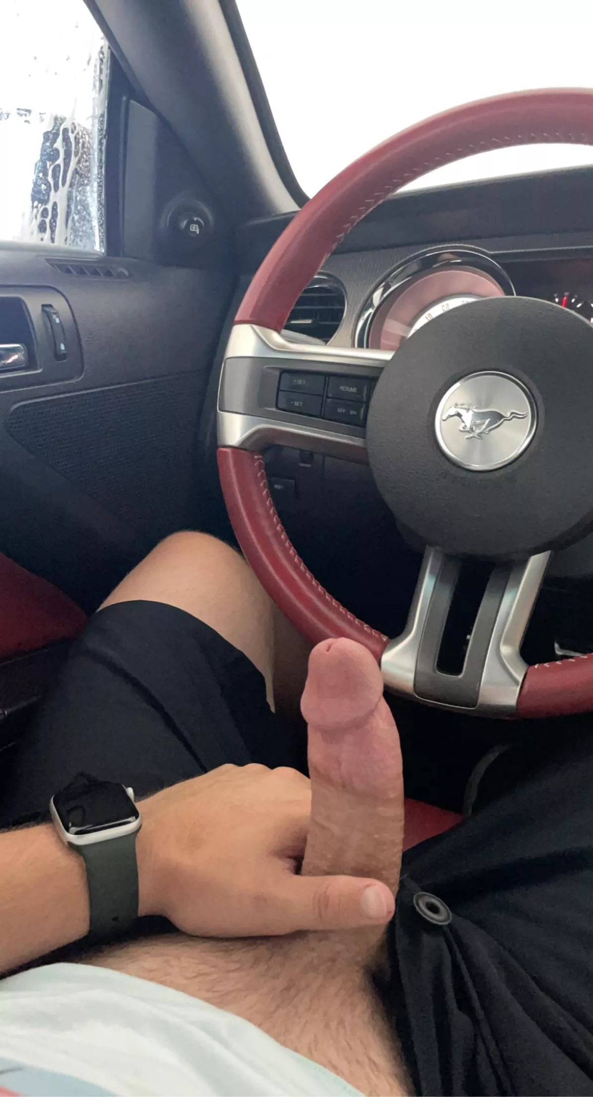 Got a little horny while going through the car wash