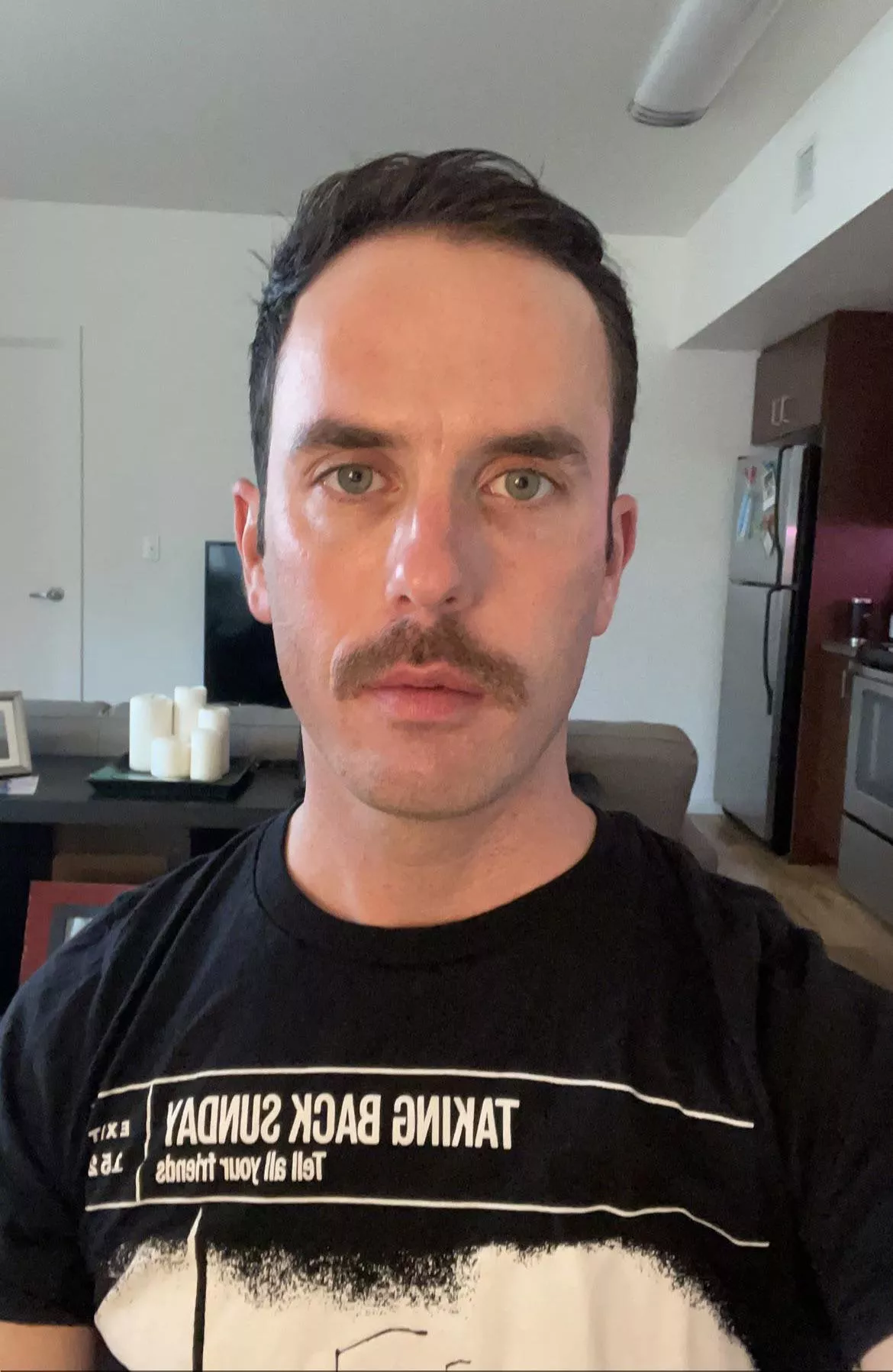 Got bored and decided to give the ‘stache a try Got bored and decided to give the ‘stache a try