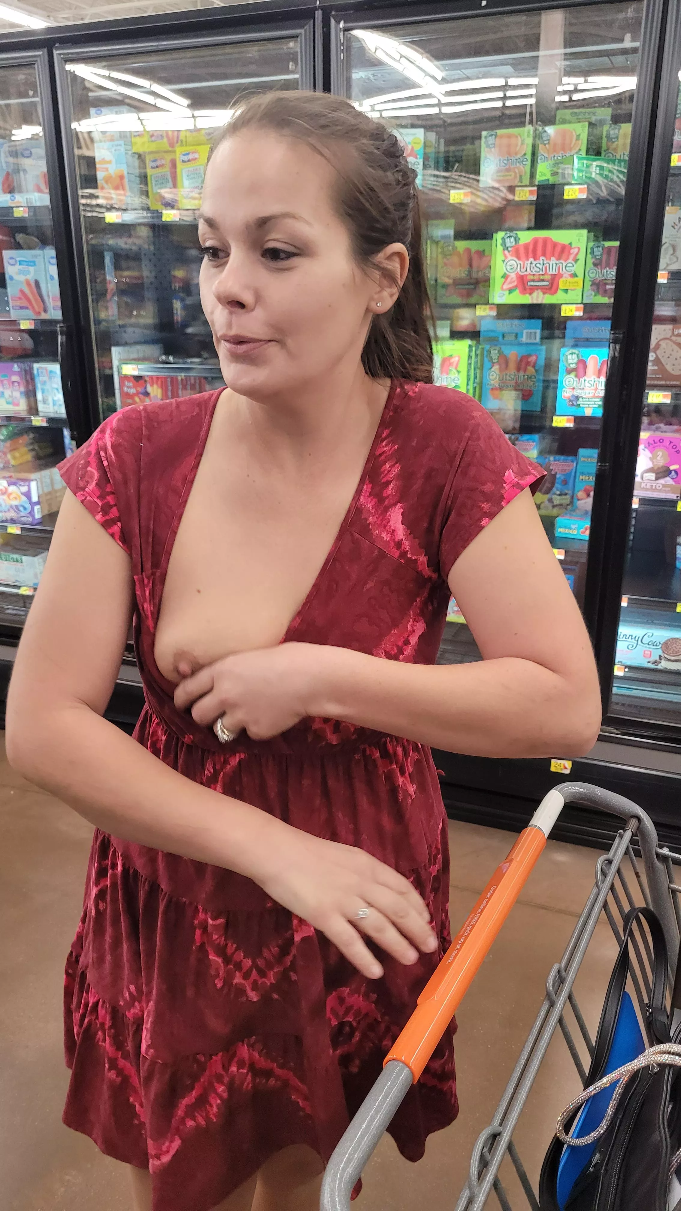 Got caught flashing at walmart on this trip.