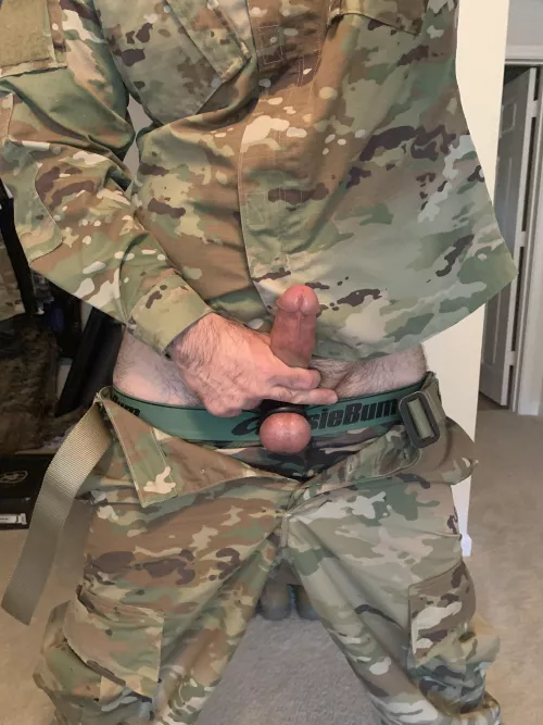 Got excited while getting in uniform