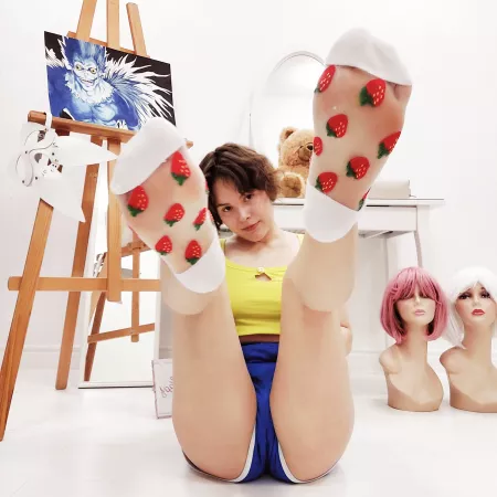 Got sexy hinting strawberry socks ๐