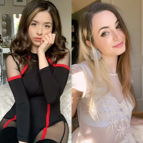 Got soo horny for goddesses pokimane and Gibi