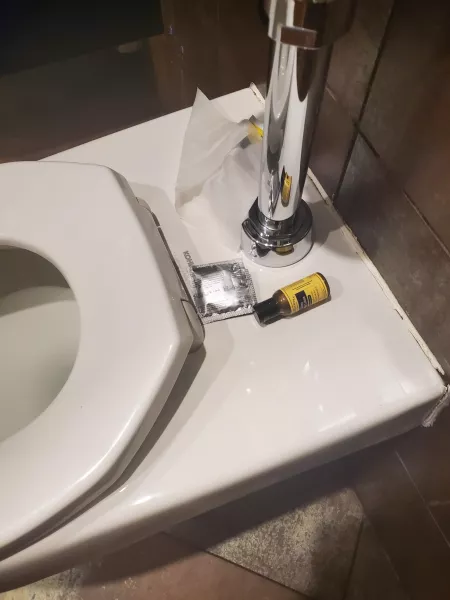 Got to get pounded in a fairly busy restroom. Definitely had to hold the moan. π¬π